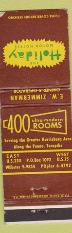 Matchbook Cover - Holiday Motor Hotels Harrisburg PA WEAR