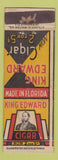 Matchbook Cover - Kind Edward Cigars WORN STRIKER