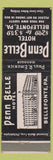 Matchbook Cover - Penn Belle Hotel Bellefonte PA