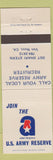 Matchbook Cover - US Army Reserve Van Nuys CA
