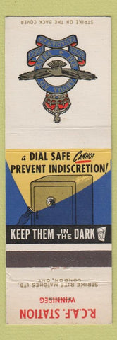 Matchbook Cover - Royal Canadian Air Force Winnipeg MB Safe