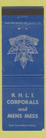 Matchbook Cover - Canadian Military Corporals Mess