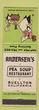 Matchbook Cover - Andersen's Pea Soup Buellton CA