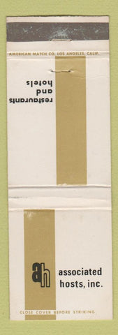 Matchbook Cover - Associated Hosts Restaurants Beverly Hills CA WEAR