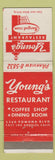 Matchbook Cover - Young's Restaurant East Los Angeles CA