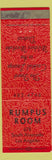 Matchbook Cover - Rumpus Room Los Angeles CA WEAR