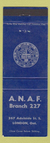 Matchbook Cover - ANAF Canada London ON Army Air Force Veterans