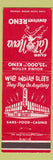 Matchbook Cover - Club Cal Neva Reno NV Indian
