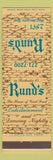 Matchbook Cover - Rund's Rochester NY