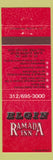 Matchbook Cover - Elgin IL Ramada Inn