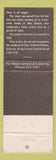 Matchbook Cover - Court of Two Sisters New Orleans LA