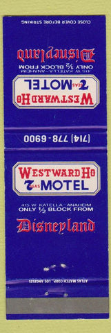 Matchbook Cover - Westward Ho 7 Seas Motel Anaheim CA Disneyland Ref