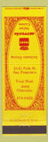 Matchbook Cover - Sorrento Italian Restaurant San Francisco CA