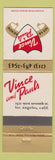 Matchbook Cover - Vince and Paul's Los Angeles CA