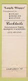 Matchbook Cover - Vince and Paul's Los Angeles CA