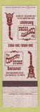 Matchbook Cover - Country Store Restaurant Los Angeles CA