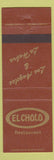 Matchbook Cover - El Cholo Restaurant Los Angeles La Habra CA
