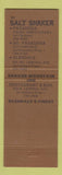 Matchbook Cover - Shaker Mountain Inn Restaurant Pasadena Glendale CA