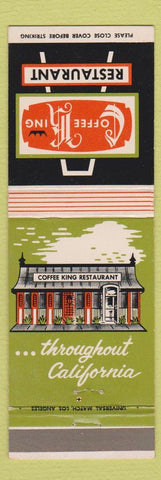 Matchbook Cover - Coffee King Restaurant Santa Ana CA