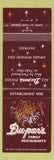 Matchbook Cover - Du Pars Restaurants CA CHAIN