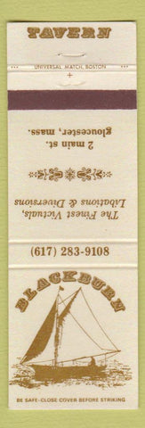 Matchbook Cover - Blackburn Tavern Gloucester MA