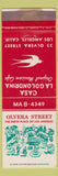 Matchbook Cover - Casa La Golondrina Mexican Cafe Los Angeles CA