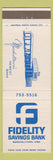 Matchbook Cover - Fidelity Savings Bank Marshalltown IA