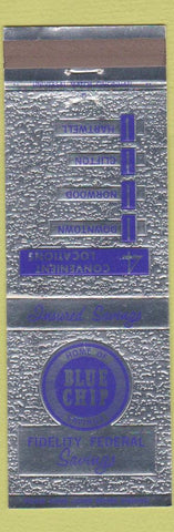 Matchbook Cover - Blue Chip Fidelity Federal Savings Norwood Clifton Hartwell
