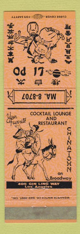 Matchbook Cover - Li Po Chinese Restaurant Los Angeles CA