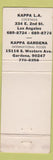 Matchbook Cover - Kappa Los Angeles Gardena CA WEAR