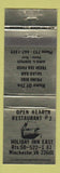 Matchbook Cover - Open Hearth Restaurant Winchester VA