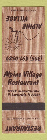 Matchbook Cover - Alpine Village Restaurant Fort Lauderdale FL