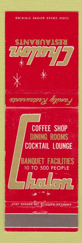 Matchbook Cover - Chalon Restaurant Pasadena CA