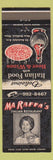 Matchbook Cover - Ma Raffa's Italian Restaurant New Bedford MA