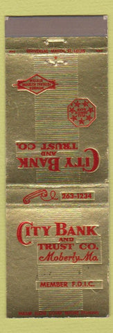 Matchbook Cover - City Bank Trust Moberly MO