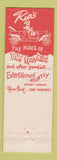 Matchbook Cover - Rip's Restaurant Pontiac MI