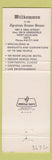 Matchbook Cover - Tyrolean Towne House West Allis WI