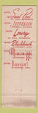 Matchbook Cover - Blackhawk Hotels ST Paul MN Davenport IA Peoria IL