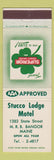 Matchbook Cover - Stucco Lodge Motel Bangor ME