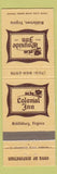 Matchbook Cover - Colonial Inn Mayside Inn Middleburg Middletown VA