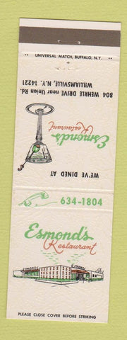 Matchbook Cover - Esmond's Restaurant Williamsville NY