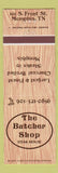Matchbook Cover - Butcher Shop Steak House Memphis TN