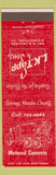 Matchbook Cover - LK Tapp Son Elizabethtown KY Concrete