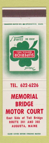 Matchbook Cover - Memorial Bridge Motor Court Augusta ME