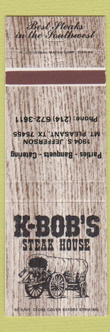 Matchbook Cover - K Bob's Steak House Mount Pleasant TX
