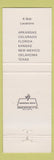 Matchbook Cover - K Bob's Steak House Mount Pleasant TX