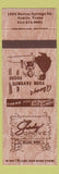 Matchbook Cover - Shady Grove Austin TX