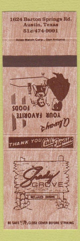 Matchbook Cover - Shady Grove Austin TX