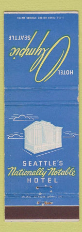 Matchbook Cover - Hotel Olympic Seattle WA