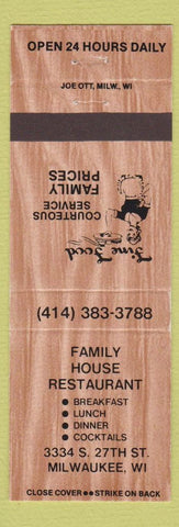Matchbook Cover - Family House Restaurant Milwaukee WI